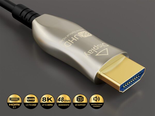 HM121-11 HDMI 2.1 Plenum Rated Fiber Optic Cable 8K@60Hz - Image 2