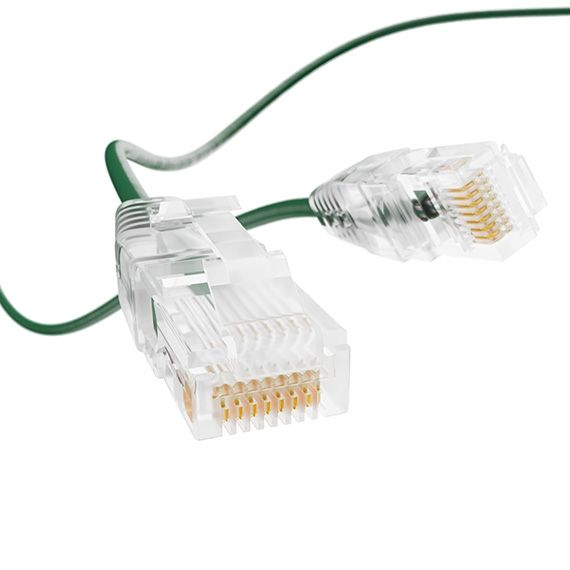 C6118-40 Slim Cat6a UTP Ethernet Network Patch Cable 28AWG | Green - Image 2