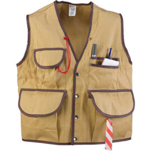 Jim-Gem Pro 10-Pocket Cotton Army Duck Cruiser Vest, Large, 39-43, Tan