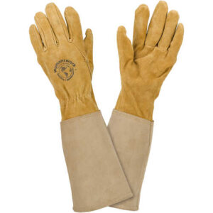 Womanswork All-Leather Gauntlet Gloves, Large
