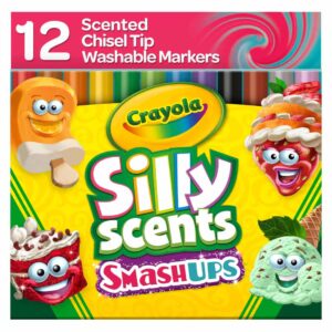 Crayola 12ct Wedge Smash Ups Scent Markers Washable Silly Scents