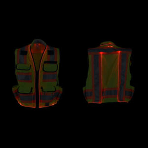 SECO Class 2 Lighted Safety Utility Vest, Large, Size 50-52