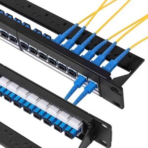 16-PORT MMF FIBER PATCH PANEL SC/SC 1U