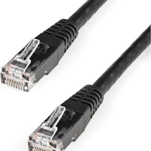 StarTech.com 15ft Black Cat6 Ethernet Patch Cable - Snagless RJ45 - N201-015-BK