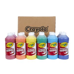 Crayola Premier Tempera 12 Assorted 16 OZ Bottles