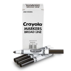 Crayola Black Bulk Marker Conical Tip 12pk