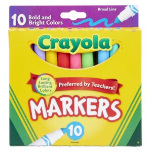 Crayola 10ct Bold & Bright Markers Broad Line