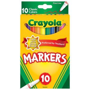 Crayola 10ct Fine Line Colormax Markers Classic