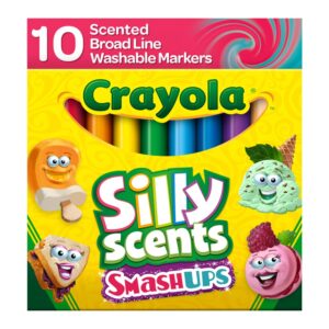 Crayola 10ct Broad Smash Ups Scent Markers Washable Silly Scents