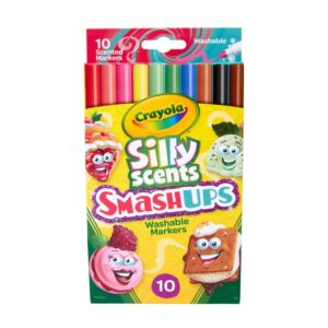 Crayola 10ct Slim Smash Ups Scent Markers Washable Silly Scents