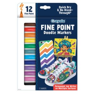 Crayola Fine Point Doodle Marker 12ct Doodle & Draw