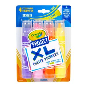 Crayola Project 4ct Xl Markers Bold & Brite