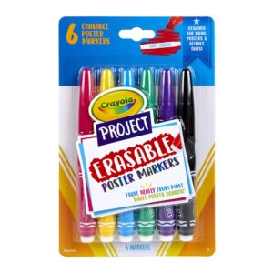 Crayola Erasable Poster Markers Pack of 6 Crayola Project