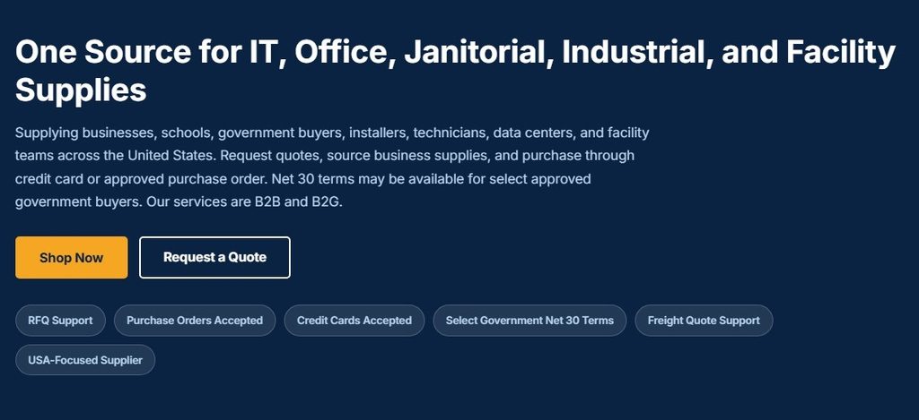 SAM registered vendor IT supplies