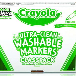 Crayola Washable Classpack 10 Asst Colors 200 CT Fine Tip