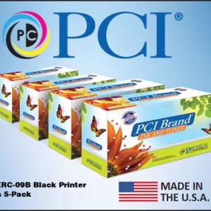 PCI Epson ERC-09B ERC09B 5-Pack of Black Nylon Replacement Printer Ribbons
