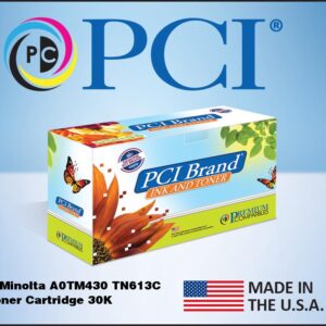 PCI Brand Compatible Konica Minolta A0TM430 TN613C Cyan Toner Cartridge