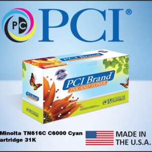 PCI Brand Compatible Konica Minolta TN616C A1U9430 Cyan Toner Cartridge