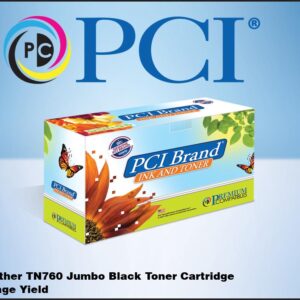 PCI Brand Brother TN760 Jumbo Black Toner Cartridge