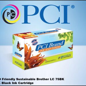 PCI Brand Remanufactured Brother LC75BK Black Ink Cartridge