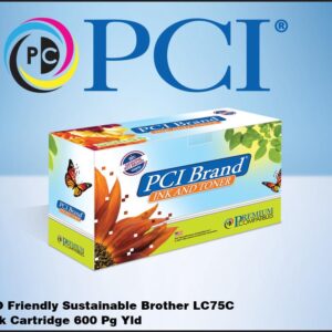 PCI Brand Remanufactured Brother LC75C Cyan Ink Cartridge