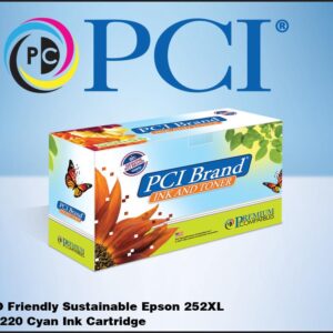PCI Brand ECO-Friendly Reman Epson 252XL T252XL220 High Yield Cyan Ink Cartridge