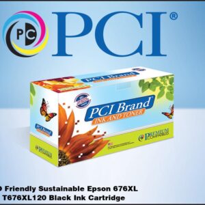 PCI Brand ECO-Friendly Reman Epson 676XL T676XL120 BLK Ink Cartridge