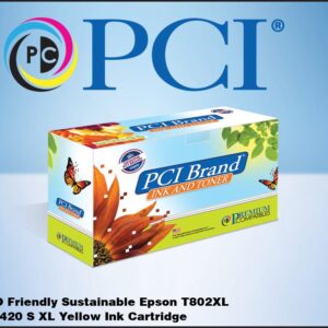 PCI Brand ECO-Friendly Reman Epson T802XL T802XL420-S High Capacity Yellow Ink Cartridge