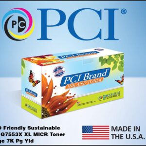 PCI Brand ECO-Friendly Reman HP 53X Q7553X XL Scan Capable MICR Toner Cartridge