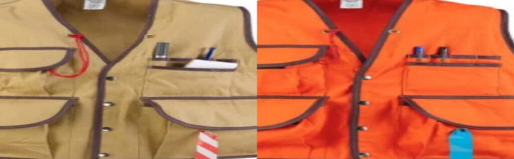 10 pocket cruiser vest orange and tan variants