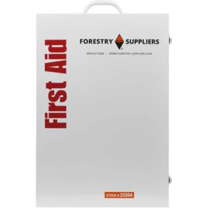 Workplace First Aid Station with organized emergency medical supplies