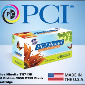 PCI Brand Compatible Konica Minolta TN713K (A9K8130) Black Toner Cartridge