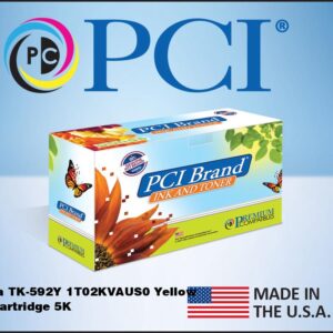 PCI Brand Kyocera TK-590Y TK-592Y 1T02KVAUS0 Yellow Toner Cartridge