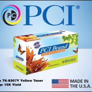 PCI Brand Kyocera-Mita TK-8307Y TK-8309Y 1T02LKAUS0 1T02LKACS0 XL Yellow Toner Cartridge
