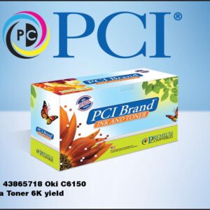 PCI Brand Okidata 43865718 (Okidata C6150/MC560 series) Magenta Toner Cartridge