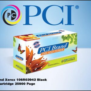 PCI Brand Compatible Xerox 106R03942 Black Toner Cartridge 25900 Page Yield for Xerox B600,?605,?610 and B615 Series Printers