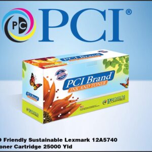 PCI Brand Remanufactured Lexmark 12A5740 Black Toner Ctg