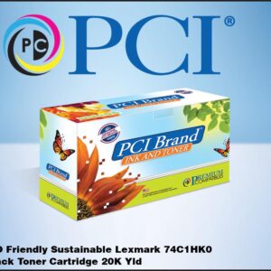 PCI ECO-Friendly Remanufactured Lexmark 74C1HK0 Black Toner Cartridge