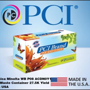 PCI Brand Konica Minolta WB-P08 ACDN0Y1, WBP08, Black Waste Container