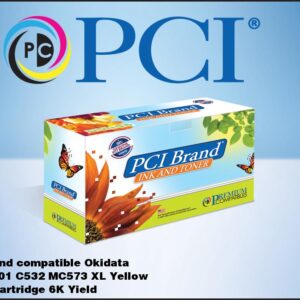 PCI Brand Compatible Okidata 46490601 XL Yellow Toner Cartridge