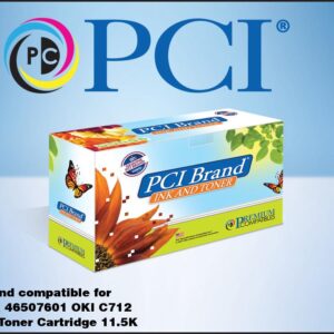 PCI Brand Compatible Okidata 46507601 Yellow Toner Cartridge