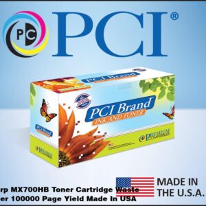 PCI Brand Sharp MX700HB Toner Cartridge Waste Container 100,000 Page Yield for Sharp MX-7040N, 7090N, 7500N, 8090N, M654N, M6570, M754N, M7570