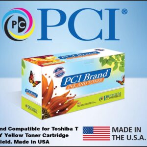 PCI Brand Toshiba T-FC30U-Y Yellow Toner Cartridge 33600 Pg Yield for Toshiba e-Studio 2050C, e-Studio 2051C, e-Studio 2550C, e-Studio 2551C, TFC30UY