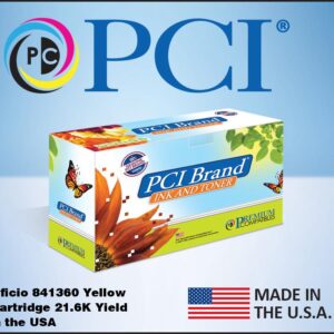 PCI Brand Compatible Ricoh 841360 Yellow Toner Cartridge