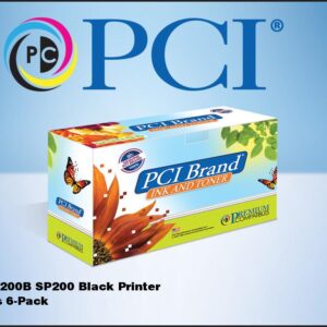 PCI Brand Compatible Star RC200B 6PK Black Ribbons for Star Royal Copystar RC1500D, RC1500DF, RC1800DF, RC2000D