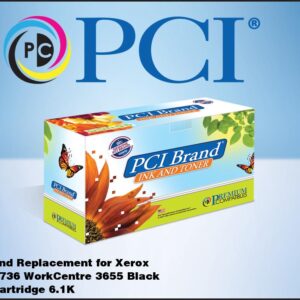 PCI Brand Compatible Xerox 106R02736 Black Toner Cartridge 6100 Page Yield for Xerox WorkCentre 3655, 3655S, 3655X