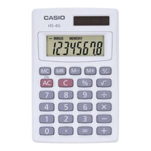 CASIO HS4G 8 DIGIT MINI SOLAR BASIC CALCULATOR
