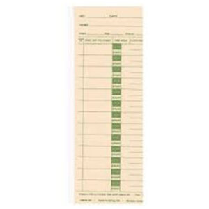LATHEM 2100/4000 BX/1000 JOB CARDS