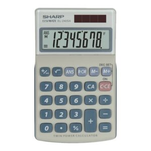 SHARP EL240SAB  8 DIGIT HANDHELD CALC/LAST CALL