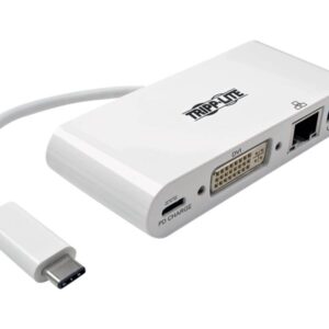 TRIPPLITE USB-C TO DVI, USB, GBE, PD CHARGE-WHT